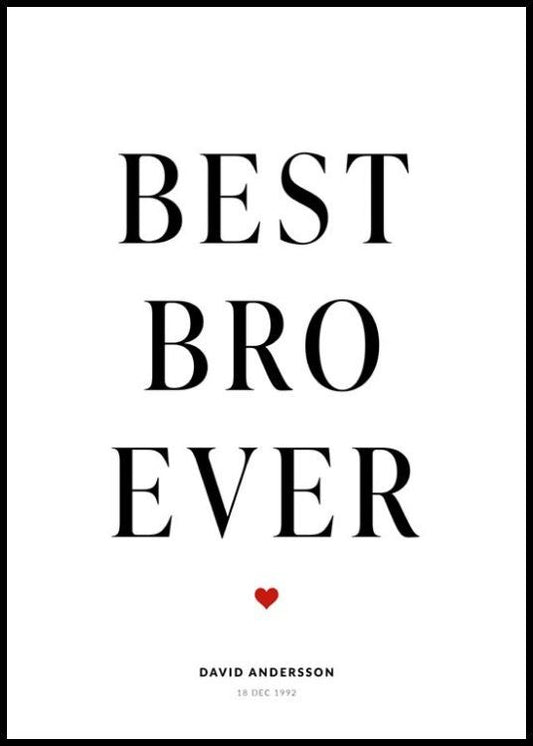 Best Bro Personal Poster