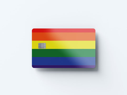 Watercolor pride design | credit card sticker | small chip | credit card skin for nursery and home wall decor.