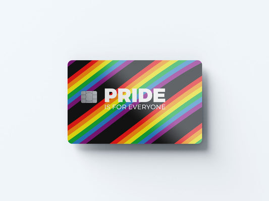 Watercolor pride is for everyone design | credit card sticker | small chip | credit card skin for nursery and home wall decor.