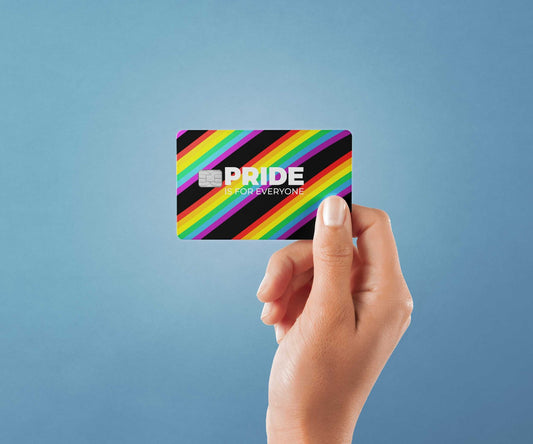 Watercolor pride is for everyone design | credit card sticker | small chip | credit card skin for nursery and home wall decor.