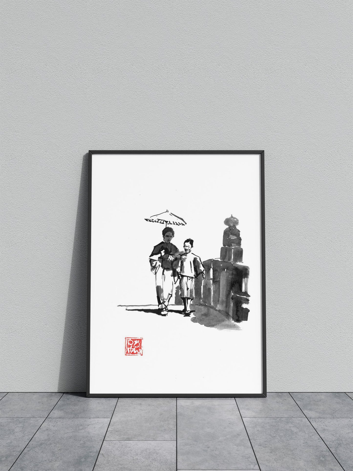promenade a edo Asian Style Poster | Wall Art  for Home & Office | High-Quality Print