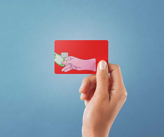 Watercolor promise cash right design | credit card sticker | small chip | credit card skin for nursery and home wall decor.