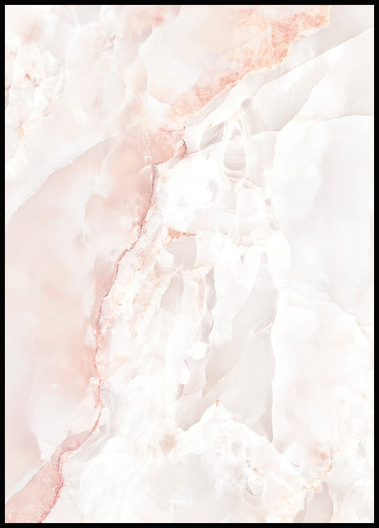 Watercolor pink marble poster for nursery and home wall decor.