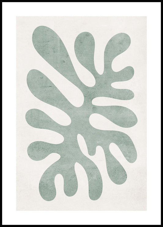 Watercolor organic shape no1 poster for nursery and home wall decor.