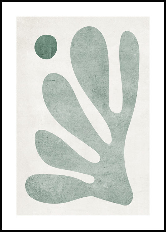 Watercolor organic shape no2 poster for nursery and home wall decor.