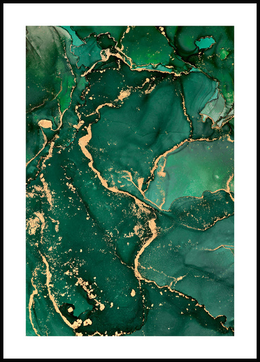 Green Marble No1 Poster