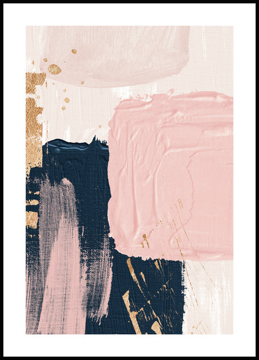 Watercolor acrylic shapes poster for nursery and home wall decor.