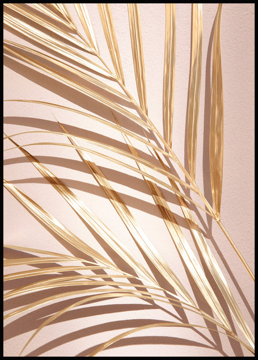Watercolor golden palm no1 poster for nursery and home wall decor.