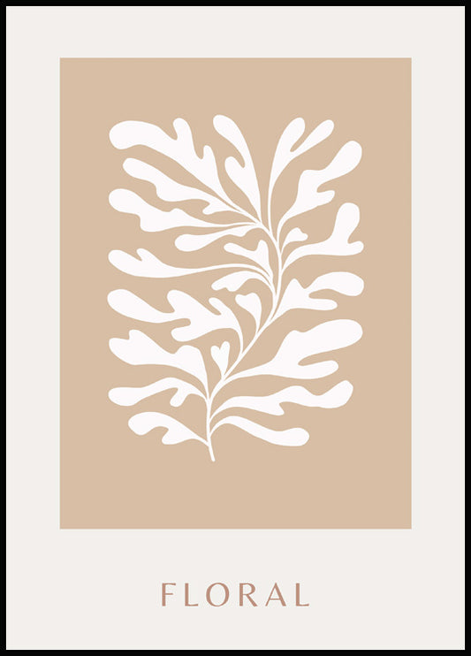 Watercolor floral no1 poster for nursery and home wall decor.