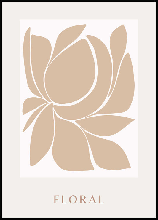Watercolor floral no2 poster for nursery and home wall decor.