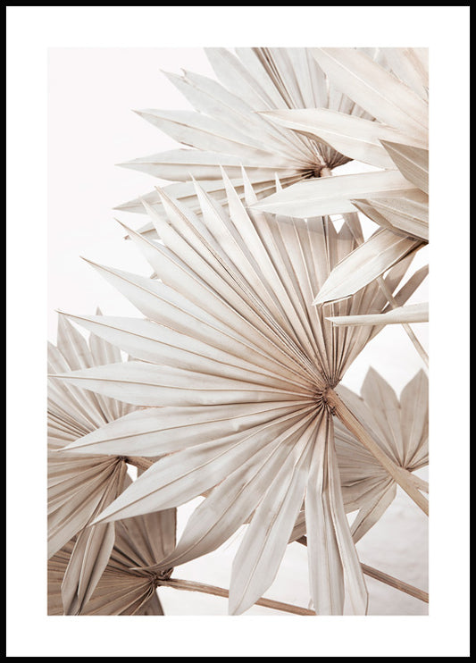 Watercolor beige palm no1 poster for nursery and home wall decor.