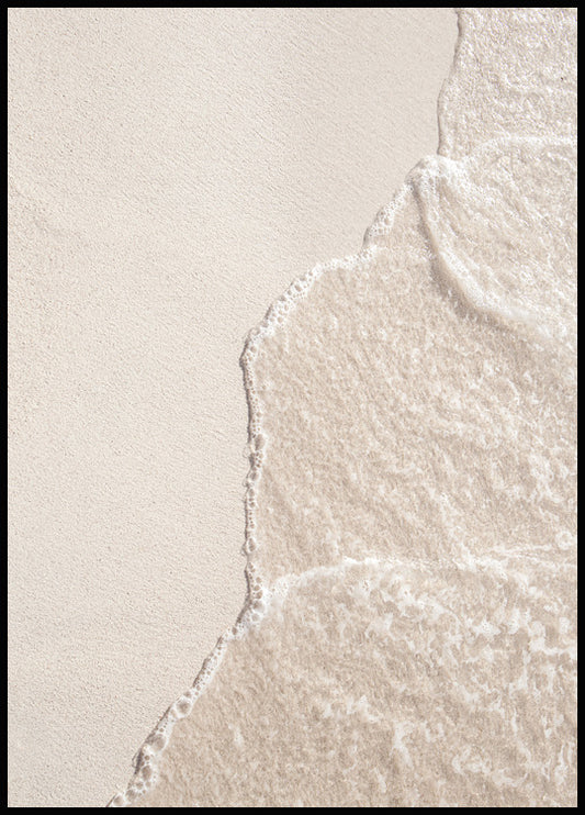 Watercolor tranquil wave poster for nursery and home wall decor.