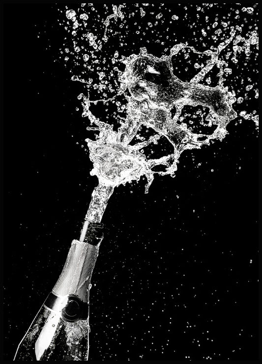 Watercolor pop the champagne for nursery and home wall decor.