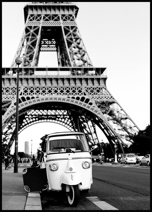 Watercolor paris street poster for nursery and home wall decor.