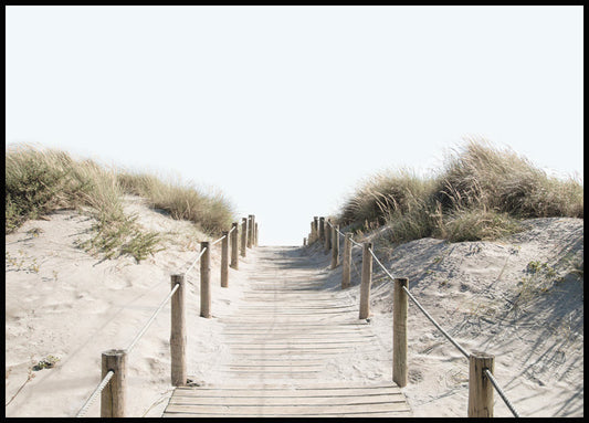 Watercolor off to the beach poster for nursery and home wall decor.