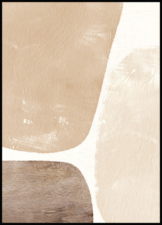 Watercolor beige colour fields poster for nursery and home wall decor.