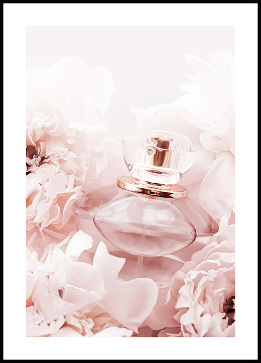 Watercolor pink scent poster for nursery and home wall decor.