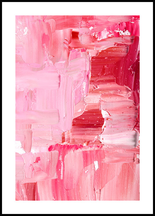 Watercolor pink oil poster for nursery and home wall decor.