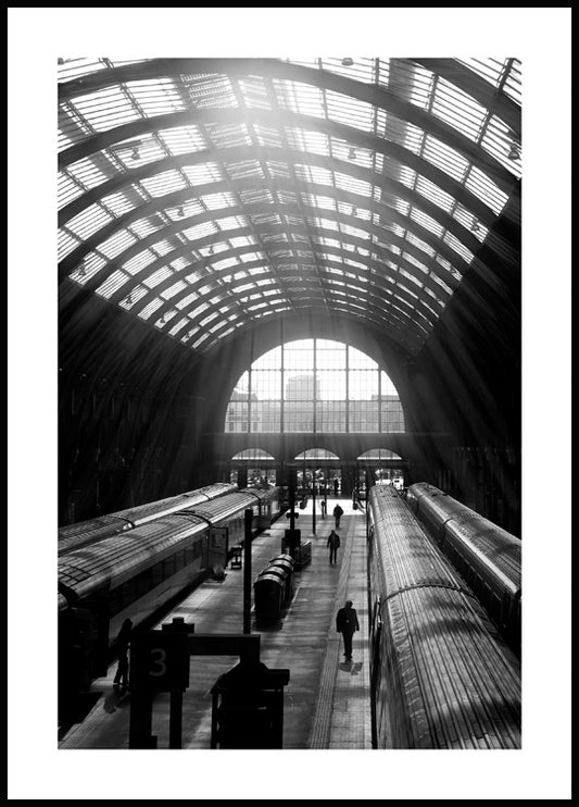 Watercolor king’s cross poster for nursery and home wall decor.