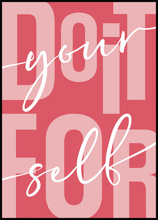 Watercolor do it for yourself poster for nursery and home wall decor.