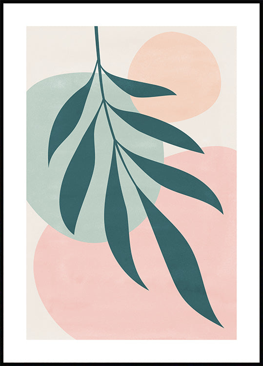 Watercolor graphic branch no1 poster for nursery and home wall decor.