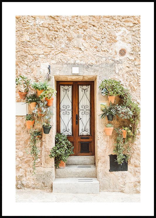 Watercolor inviting entrance poster for nursery and home wall decor.