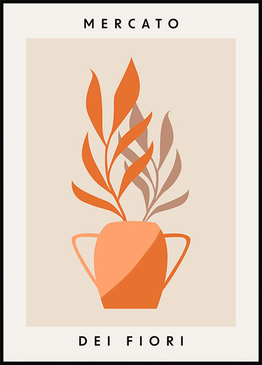 Watercolor mercato no1 poster for nursery and home wall decor.
