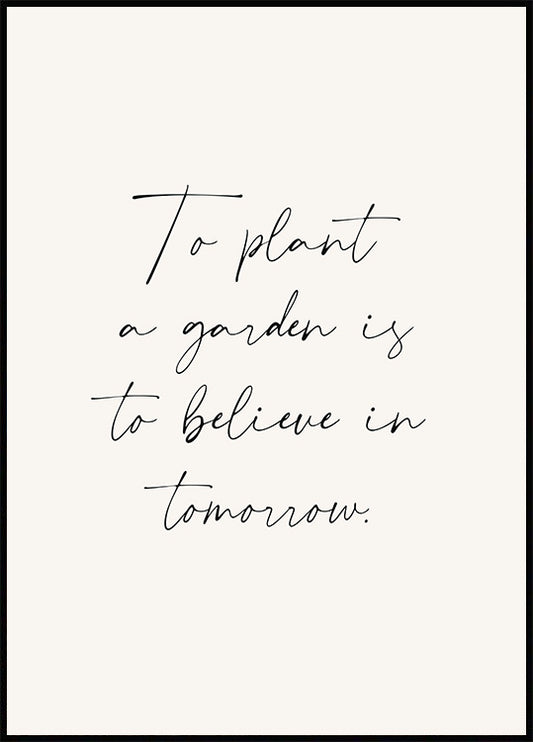 Watercolor to plant a garden poster for nursery and home wall decor.