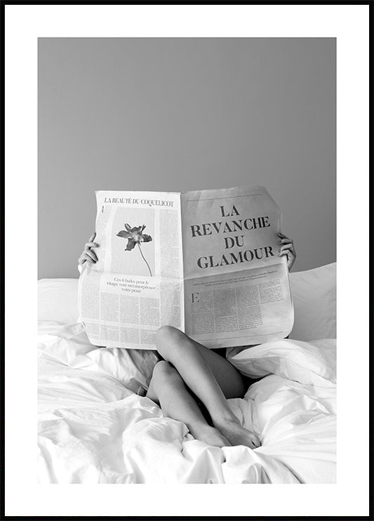 Watercolor morning read poster for nursery and home wall decor.