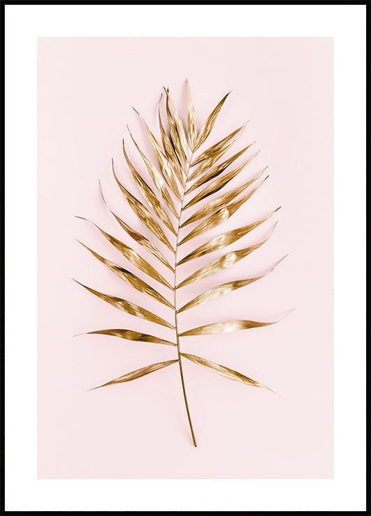 Watercolor gold leaf no1 poster for nursery and home wall decor.