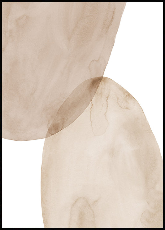 Watercolor abstract serenity no1 poster for nursery and home wall decor.