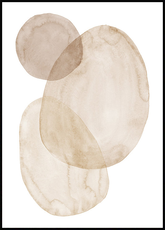Watercolor abstract serenity no2 poster for nursery and home wall decor.
