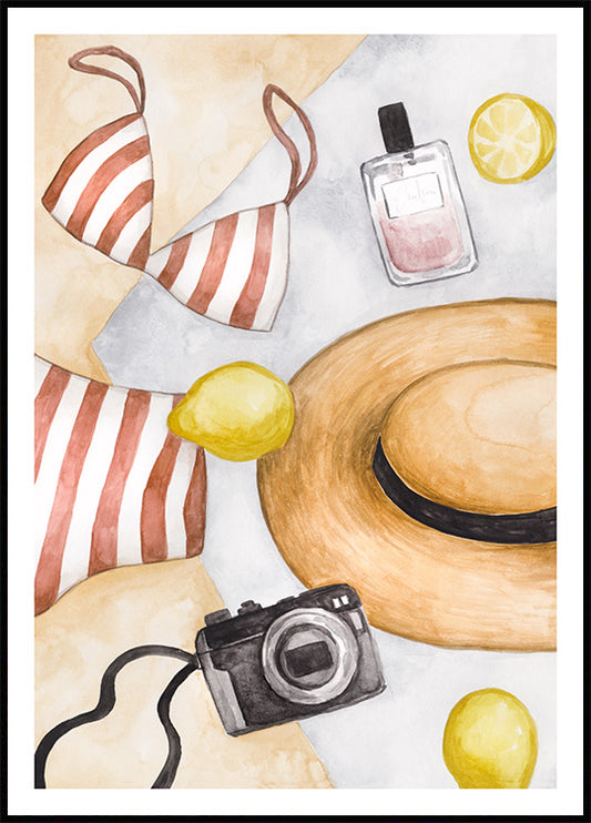 Watercolor Beach Style No1 Poster