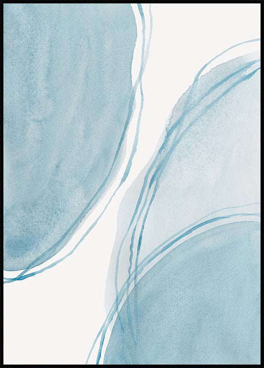 Watercolor watercolor shapes poster for nursery and home wall decor.