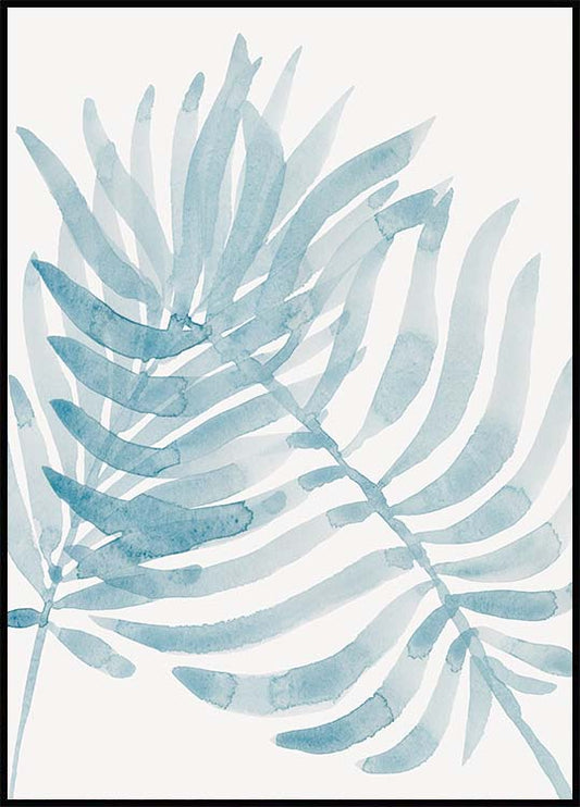 Watercolor watercolor leaf poster for nursery and home wall decor.