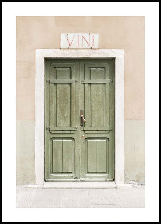Watercolor vini sign poster for nursery and home wall decor.