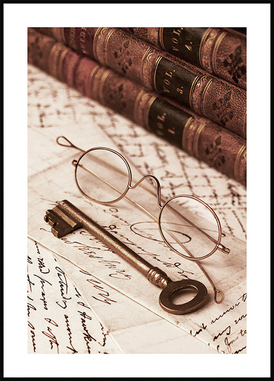 Watercolor wizard's desk poster for nursery and home wall decor.