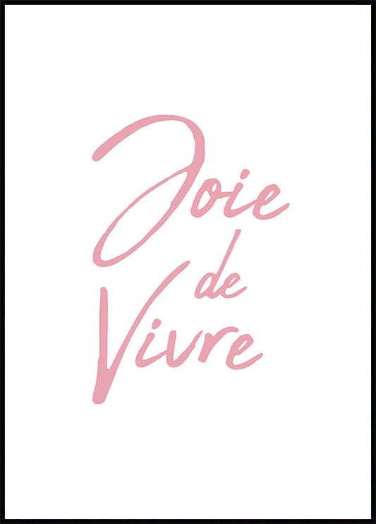 Watercolor joy of living poster for nursery and home wall decor.