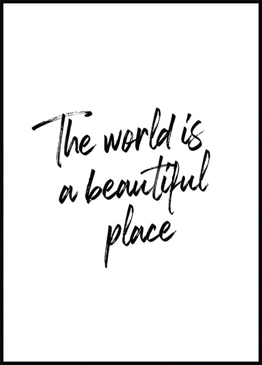 Watercolor beautiful place poster for nursery and home wall decor.