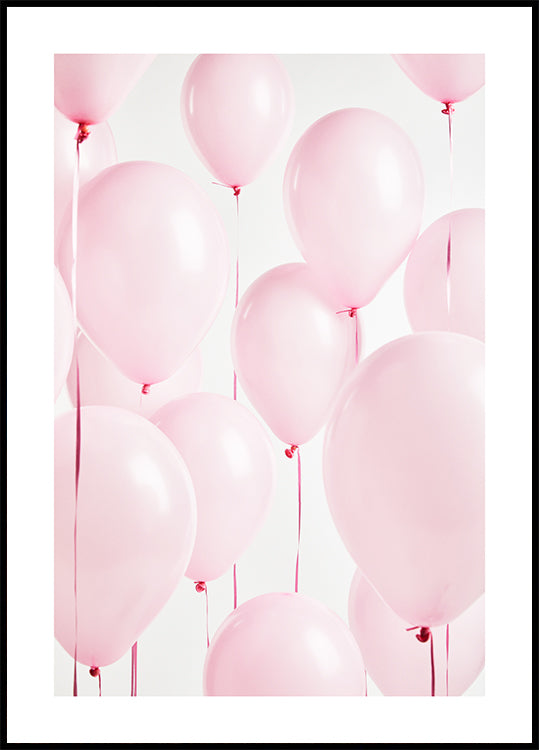 Pink Balloons Poster