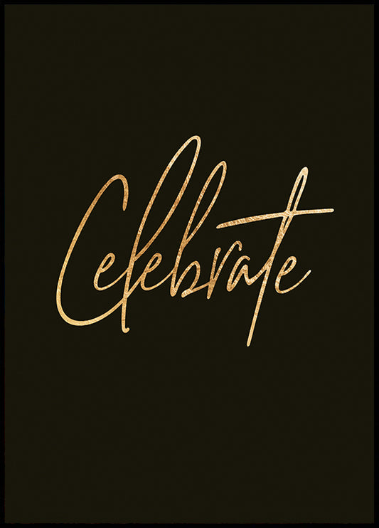 Watercolor celebrate poster for nursery and home wall decor.