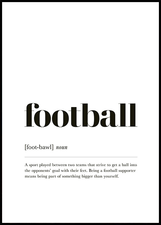 Watercolor football poster for nursery and home wall decor.