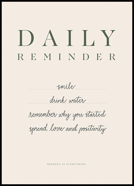 Daily Reminder Poster