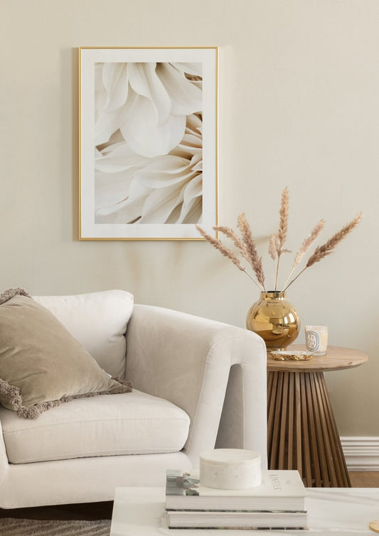 Watercolor dahlia dream no1 poster for nursery and home wall decor.