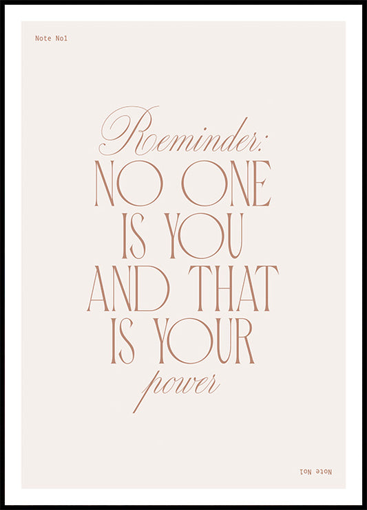 No One is You Poster