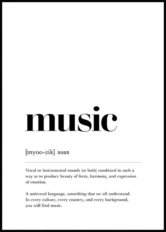 Watercolor music poster for nursery and home wall decor.