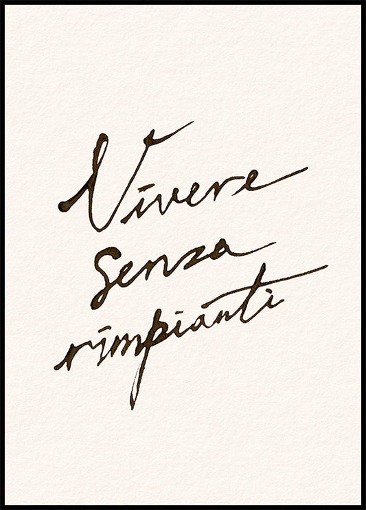 Live Without Regrets Poster