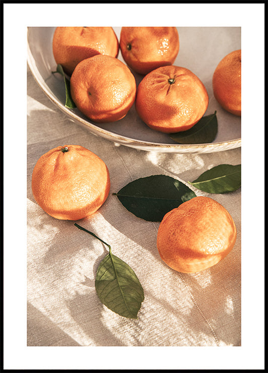 Watercolor sun-warm oranges poster for nursery and home wall decor.
