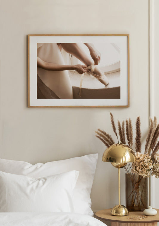 Watercolor tying on dreams poster for nursery and home wall decor.