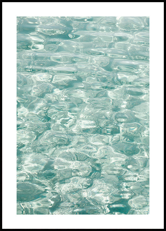 Watercolor crystal water poster for nursery and home wall decor.